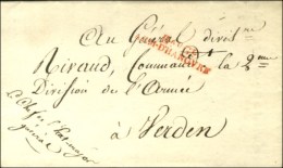 Bau Gl / ARM. D'HANOVRE Rouge Sur Lettre Avec Texte Et En-tête Imprimé Du Général... - Legerstempels (voor 1900)