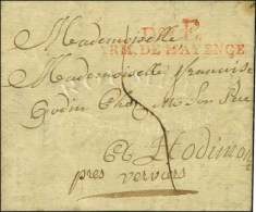 Don E / ARM. DE MAYENCE Sur Lettre Avec Texte Non Daté. - TB / SUP. - Army Postmarks (before 1900)