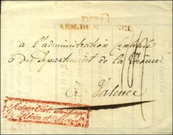 Don D / ARM. DE MAYENCE Rouge Et Griffe Encadrée ' Adm Cent Du Dept / De Rhin Et Moselle ' Sur Lettre... - Army Postmarks (before 1900)