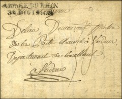 ARMÉE DU RHIN / 3e DIVISION (45 Mm) Sur Lettre Avec Texte Daté '' Au Bivouac De L'autre... - Legerstempels (voor 1900)