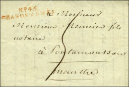 N° 45 / GRANDE ARMÉE Rouge Sur Lettre Avec Texte Daté De Potsdam Le 30 Avril 1808. - TB / SUP. -... - Legerstempels (voor 1900)