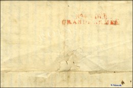 N° 43 DÉB / GRANDE ARMÉE Rouge Sur Lettre Avec Texte Daté De Coulommiers Pour Varsovie.... - Bolli Militari (ante 1900)