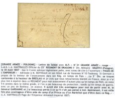N° 31 / GRANDE ARMÉE Rouge Sur Lettre Avec Très Bon Texte Daté De Krapitz (Pologne) Le 30... - Legerstempels (voor 1900)