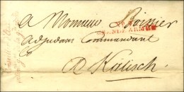 N° 9 / GRANDE ARMÉE Rouge Sur Lettre En Franchise, Au Recto ' Conseiller D'Etat / Intendt Gal De La Gde... - Legerstempels (voor 1900)