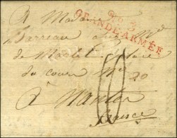 N° 3 / GRANDE ARMEE Rouge Sur Lettre Avec Texte Daté Le 17 Février 1808. - TB / SUP. - Legerstempels (voor 1900)