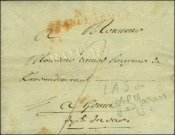 N° 1 / GRANDE ARMÉE Rouge Sur Lettre Avec Très Bon Texte Daté De Vienne Le 3 Frimaire An... - Marques D'armée (avant 1900)