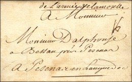De L'Armée De La Moselle Sur Lettre Avec Texte Daté De Trèves. 1734. - TB / SUP. - R. - Legerstempels (voor 1900)