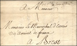 '' De L' De Boufflers '' (de L'armée De Boufflers) Sur Lettre En Franchise Pour Le Maréchal... - Legerstempels (voor 1900)