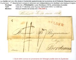 Lettre Avec Texte Daté De Philadelphie Le 12 Août 1815 Acheminée Et Postée Au Bureau De... - Andere & Zonder Classificatie