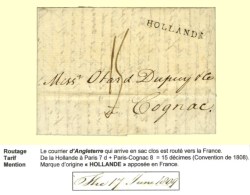 Lettre Avec Long Texte D'Angleterre Daté Du 17 Juin 1809 Adressée En Sac Clos En Hollande Pour... - Other & Unclassified