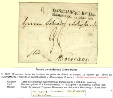 Lettre Avec Texte Daté De Scharbaur (Danemark) Acheminée Par Le Bureau Grand-Ducal De Hambourg. Au... - Autres & Non Classés