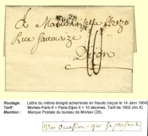 Lettre Avec Texte D'un '' émigré '' En Angleterre Le 16 Décembre 1803 Acheminée En... - Andere & Zonder Classificatie