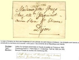 Lettre Avec Texte D'un '' émigré '' à Southampton Le 1 Février 1802 Acheminée En... - Andere & Zonder Classificatie