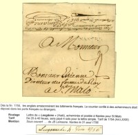 Lettre Avec Texte Daté De Léogane (Haïti) Le 17 Juin 1756 Acheminée Et Postée... - Other & Unclassified