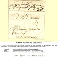 Lettre Avec Texte Daté Du Cap Le 22 Août 1762 Acheminée Et Postée à Bordeaux, Au... - Andere & Zonder Classificatie