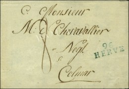 96 / HERVE Bleu Sur Lettre Avec Texte Daté 1808. - SUP. - 1792-1815: Conquered Departments