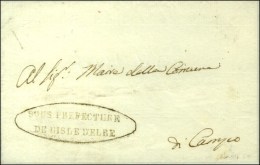 MP Ovale SOUS PREFECTURE / DE L'ILE D'ELBE Sur Lettre Avec Texte Daté De Portoferraio Le 11 Avril 1812. -... - 1792-1815: Dipartimenti Conquistati