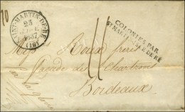 Lettre Avec Texte Daté De Madras Pour Bordeaux, MP D'entrée COLONIES PAR / ST... - Other & Unclassified