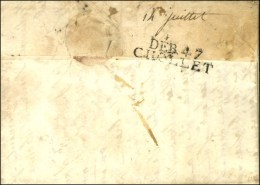54 / Malestroit / PLOERMEL Sur Lettre Avec Texte Daté à La Moringue Le 10 Juillet 1821 Pour Chollet... - ....-1700: Précurseurs