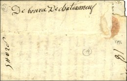 '' Debourcé De Chateauneuf '' Sur Lettre De Niort. 1796. - TB / SUP. - ....-1700: Precursori