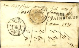 Lettre Avec Texte Daté De Paris Pour St Nazaire Réexpédiée En Poste Restante. Au Verso,... - ....-1700: Précurseurs