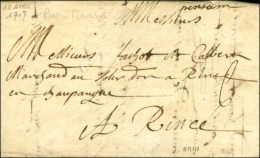 '' Pontam '' (Pont à Mousson) (L. N° 6) Sur Lettre Avec Texte Daté De 1707 (date Très... - ....-1700: Voorlopers
