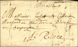 '' Pontam '' (Pont à Mousson) (L. N° 6) Sur Lettre Avec Texte Daté De 1707 (date Très... - ....-1700: Précurseurs