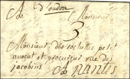 '' D'oudon '' (L. N° 4) Sur Lettre Avec Texte Daté à La Guillardière Le 29 Septembre 1741.... - ....-1700: Precursors