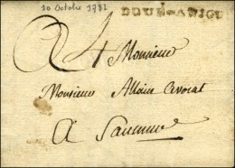 DOUE-ANJOU (L. N° 2) Sur Lettre Avec Texte Daté D'Aubigné Le 10 Octobre 1782. - TB. - ....-1700: Précurseurs