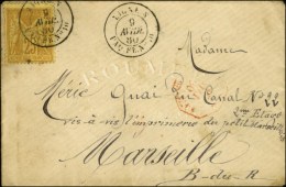 Càd LIGNE N / PAQ. FR. N°10 / N° 92 Sur Lettre Pour Marseille. 1880. - TB. - Poste Maritime