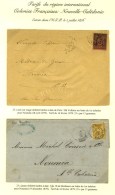 Lot De 2 Lettres Affranchies à 25c. Adressées à Nouméa (dont 1 Avec N° 91). - TB.  ... - 1876-1878 Sage (Type I)