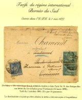 Càd PARIS 54 / R. DES BATIGNOLLES / N° 75 (2) + 90 Sur Lettre Adressée à Pontianak... - 1876-1878 Sage (Type I)