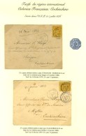 Lot De 2 Lettres Affranchies Avec N° 92 Adressées à Des Militaires à Saigon Et Mytho... - 1876-1878 Sage (Type I)