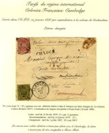 Càd ALENCON / ORNE / N° 96 + 98 Sur Lettre Chargée Adressée à Saigon,... - 1876-1878 Sage (Type I)