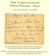 Càd COURBEVOIE / SEINE Sur Lettre En Franchise Militaire Adressée à Thuan-An (Annam). 1889. -... - 1876-1878 Sage (Type I)