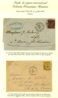 Lot De 2 Lettres Affranchies à 25c. Pour La Réunion Dont 1 Adressée à St Gilles. - TB. ... - 1876-1878 Sage (Type I)
