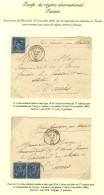 Lot De 2 Lettres Affranchies Avec N° 90 Au Tarif De Militaire Pour Tunis Dont 1 En Double Port. - TB / SUP. - 1876-1878 Sage (Type I)