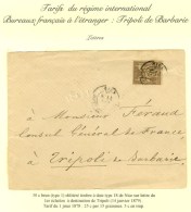 Càd NICE / ALPES MARITIMES / N° 69 Sur Lettre Pour Tripoli De Barbarie. 1879. - TB. - 1876-1878 Sage (Type I)
