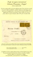 Càd Octo De Lev. Ex PARIS / BD ST GERMAIN E1 / N° 93 Paire Sur Devant D'enveloppe 2 Ports... - 1876-1878 Sage (Type I)