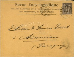 Càd PARIS 43 / R. LITTRE / N° 97 Sur Lettre Pour Asuncion (Paraguay). Destination Très Rare.... - 1876-1878 Sage (Type I)