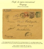 Càd CHARGEMENTS / ROUEN / N° 80 + 94 Sur Enveloppe Timbrée à 5c. Recommandée 2... - 1876-1878 Sage (Type I)