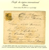 Càd SAINT ETIENNE / LOIRE / N° 92 Sur Lettre Pour La Division Navale De L'océan Pacifique Au... - 1876-1878 Sage (Type I)