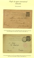 Lot De 2 Entiers Postaux à 10c. Pour La Colombie (Barranquilla Et Ocana). - TB. - 1876-1878 Sage (Type I)