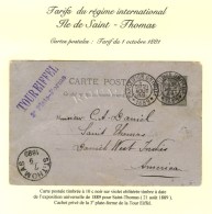 Càd EXPOSITION UNIVelle / 1889 Sur Entier 10c Avec Cachet Privé De La 3ème Plate Forme De La... - 1876-1878 Sage (Type I)