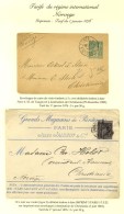 Lot De 2 Imprimés Affranchis à 5 Et 10c Pour Christiania (Norvège). - TB. - 1876-1878 Sage (Type I)