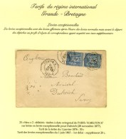 Càd Octo De Lev. Exp. PARIS / R. MILTON E1 / N° 79 (2) Sur Lettre Pour Dulwich. 1877. - TB / SUP. - R.  ... - 1876-1878 Sage (Tipo I)