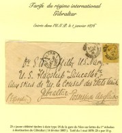 Càd GARE DE NICE / ALPES MARIT. / N° 92 Sur Lettre Adressée '' Aux Soins De M. Le Consul Des... - 1876-1878 Sage (Tipo I)