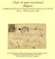 Càd LE PONT DE BEAUVOISIN (37) / N° 69 Sur Lettre Pour Roustchouk (Bulgarie). 1876. Très Rare... - 1876-1878 Sage (Tipo I)