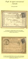 Lot De Cartes Précurseurs Pour Vienne Affranchies Avec N° 66 Et 77. - TB. - 1876-1878 Sage (Tipo I)