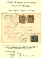 Càd PARIS / RUE BONAPARTE / N° 69 (2) + 89 Sur Lettre Chargée Pour Francfort Et Valeur... - 1876-1878 Sage (Tipo I)